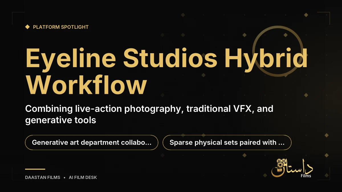 Abstract visualization of hybrid film production workflows